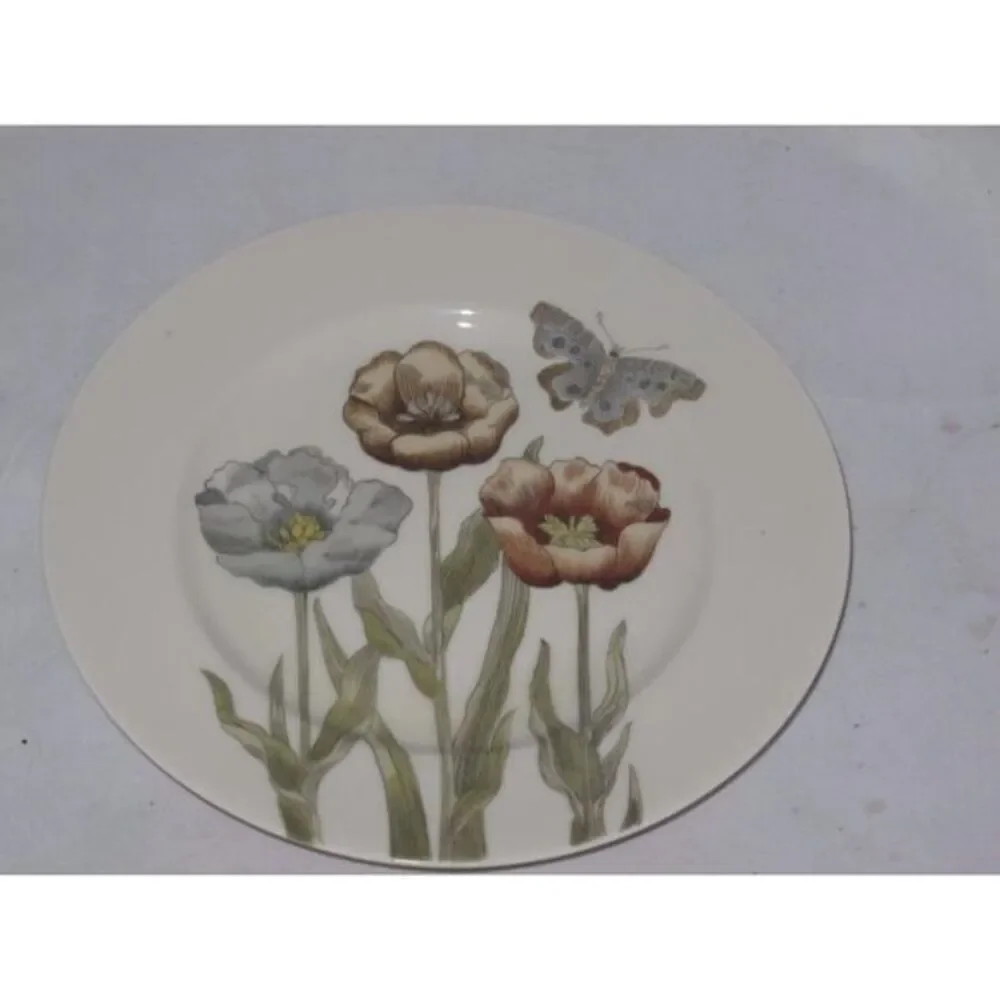 Fitz & Floyd Pastel Poppy -‎ Cream Salad Plate (s) Poppies